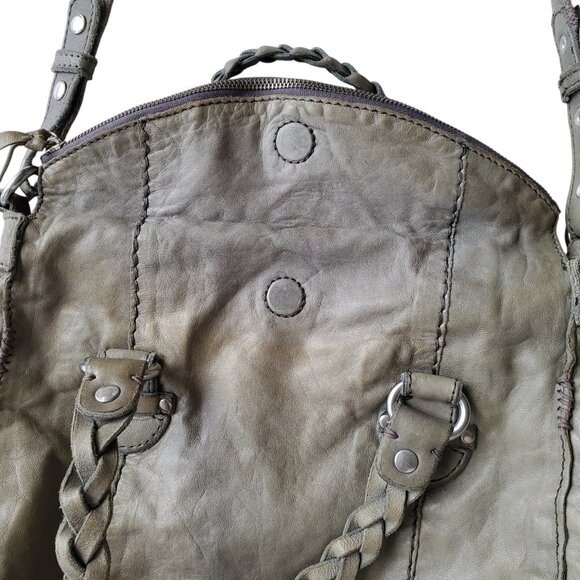 Lucky Brand Buttery Soft Leather Convertible Satchel Large Messenger Bag - Picture 4 of 16